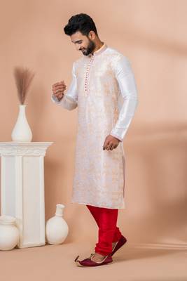Embroidery Work Kurta Pyjama Set 1