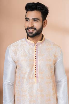 Embroidery Work Kurta Pyjama Set 4