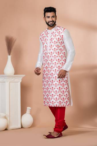 Embroidery Work Kurta Pyjama Set