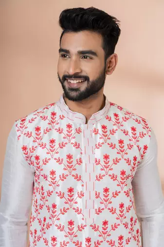 Embroidery Work Kurta Pyjama Set