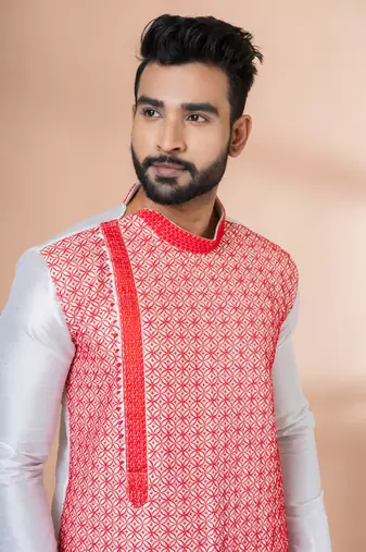 Embroidery Work Kurta Pyjama Set