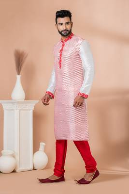 Embroidery Work Kurta Pyjama Set 1