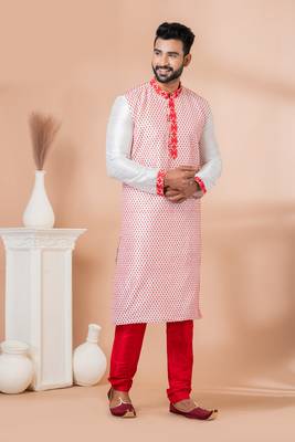 Embroidery Work Kurta Pyjama Set 2