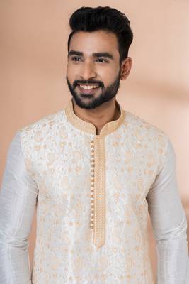 Embroidery Work Kurta Pyjama Set 4