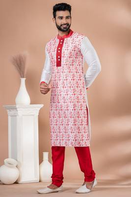 Embroidery Work Kurta Pyjama Set 1