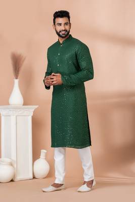 Embroidery Work Kurta Pyjama Set 2
