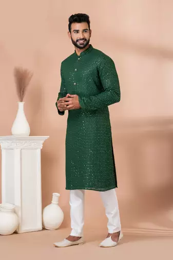 Embroidery Work Kurta Pyjama Set