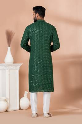 Embroidery Work Kurta Pyjama Set 3