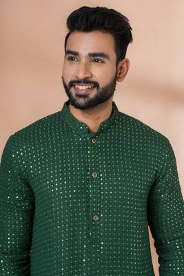 Embroidery Work Kurta Pyjama Set 4