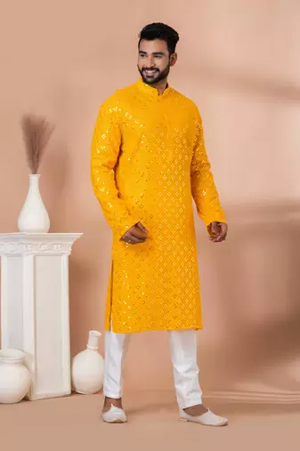 Embroidery Work Kurta Pyjama Set