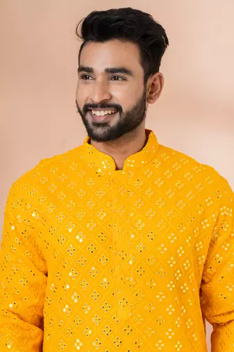 Embroidery Work Kurta Pyjama Set