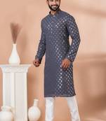 Embroidery Work Kurta Pyjama Set