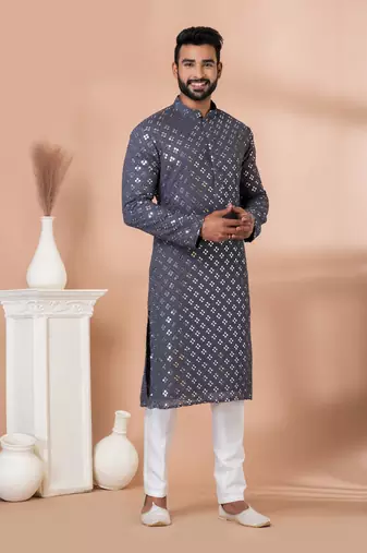Embroidery Work Kurta Pyjama Set