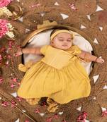 Varsha yellow angrakha dress