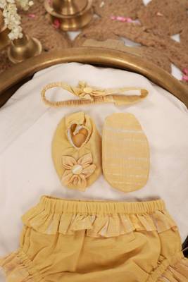 Varsha yellow angrakha dress 3