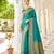 Green Kalandi Silk bland golden border banarasi style saree with Blouse