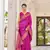 Purple Kalandi Silk bland golden border banarasi style saree with Blouse