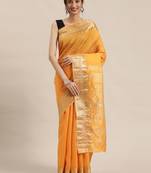Riva enterprise women's assam silk with golden broad border party wear saree