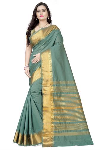 Riva Enterprise Women'S Assam Silk With Golden Broad Border Party Wear Saree
