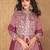 Dark magenta color premium silk embroidered partywear dress