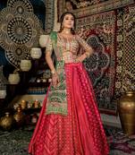 Rani Pink Malai Satin Digital Printed Readymade Party Wear Lehenga Choli Set