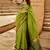 Green Color Handloom Silk Blend Patola Print Saree With Blouse