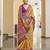 Yellow color patola printed festive silk saree with blouse