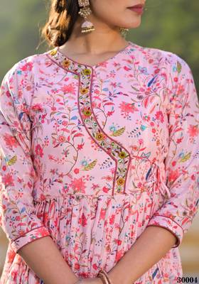 Pink Designer Stylish Rubi Silk Stitched Kurta, Pant and Dupatta set 3