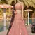 pink thread work georgette lehenga set choli with dupatta