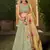 light green georgette embroidered semi stitched lehenga set choli with dupatta