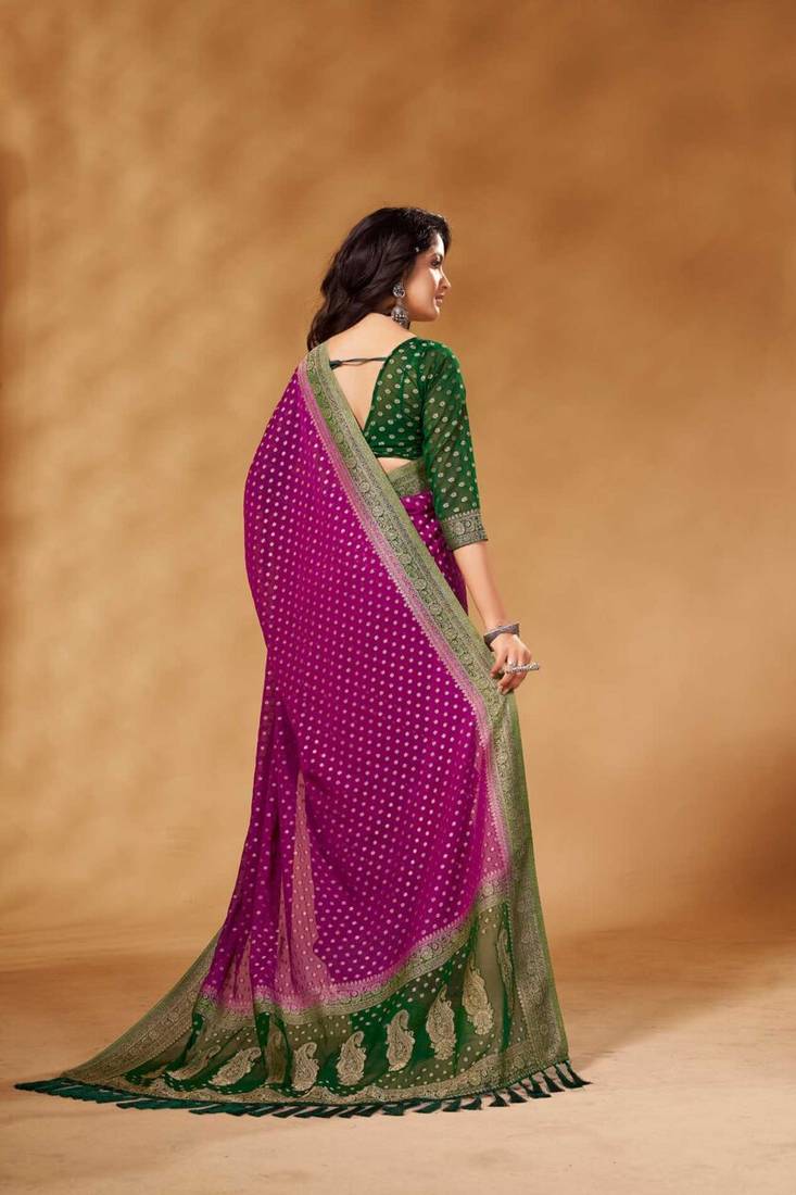 Green Rapier Pure Georgette Saree