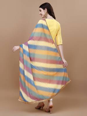 Yellow color lace work georgette alia cut flared kurti 2
