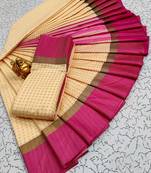 half white Colour trad Work Traditional fancy  Soft Silk saree with blouse