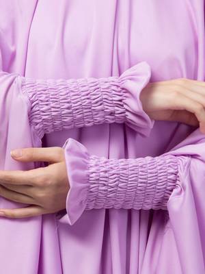 nazneen stretchable jersey jilbab khimar hijab with smoking sleeves – purple 3