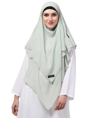 Nazneen Triangle tow layers tie at back Ready to wear Hijab cum Naqab 1