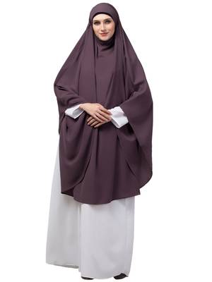 Nazneen Ready to Wear tie at back  with Naqab instant Khimer Prayer hijab For Hajj and Umrah 1