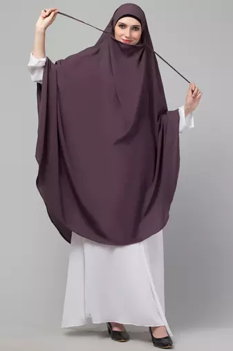 Nazneen Ready to Wear tie at back  with Naqab instant Khimer Prayer hijab For Hajj and Umrah