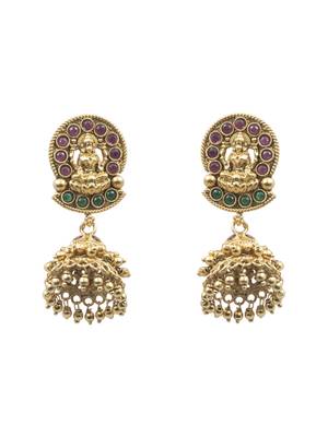 Unique gold plated gajanan gold hydra beads necklace set 4