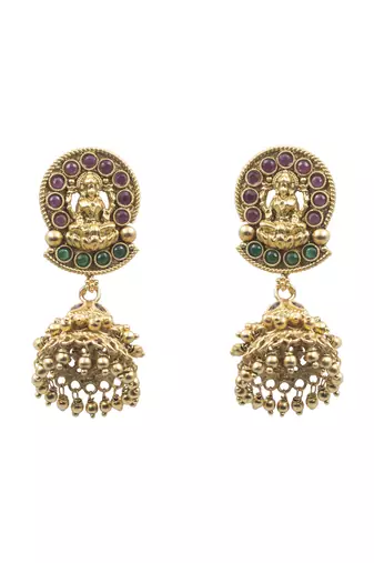Unique gold plated gajanan gold hydra beads necklace set