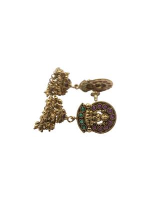 Unique gold plated gajanan gold hydra beads necklace set 5