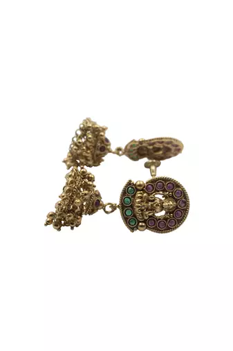 Unique gold plated gajanan gold hydra beads necklace set