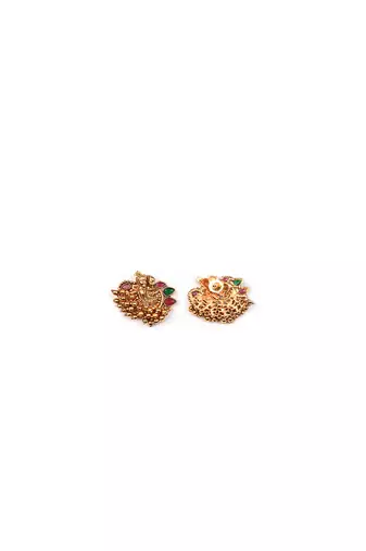 Luxurious temple radha krishna gold hydra necklace set