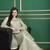Stylee lifestyle pista green net embroidered gown style