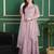 Stylee lifestyle pink net embroidered gown style