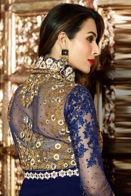 Blue Georgette Embroidered Traditional Anarkali Suit with Dupatta 3