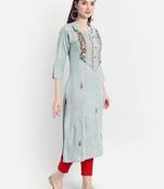 SEA GREEN Embroiered Kurti