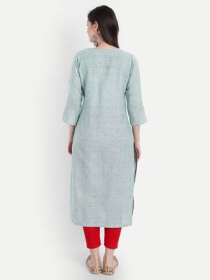 SEA GREEN Embroiered Kurti 4