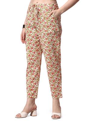 White Crimson Cotton Printed Kurta With Pant And Dupatta 5