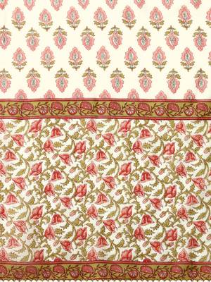 White Crimson Cotton Printed Kurta With Pant And Dupatta 6