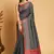 Weaving Jacquard Meenakari Grey Patola Silk Ethnic Festive Saree